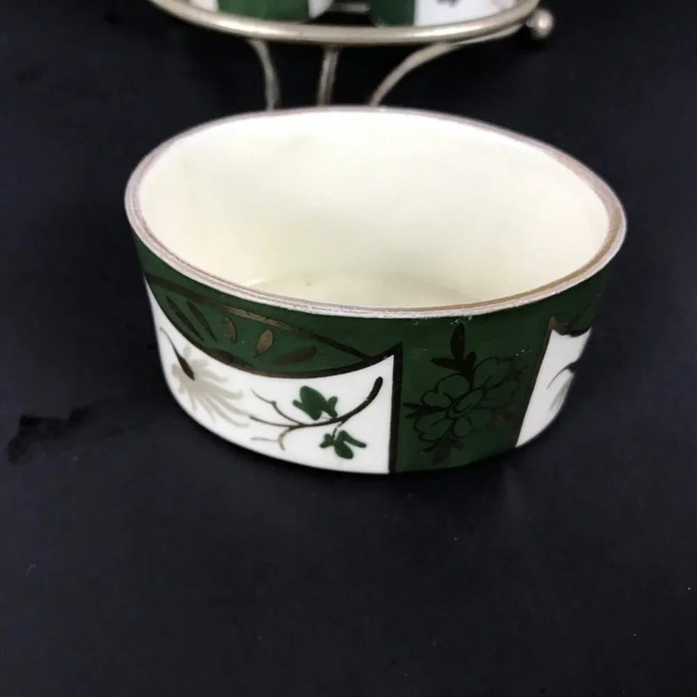 Antique Victorian Imari Japanese Cruet Condiment set
